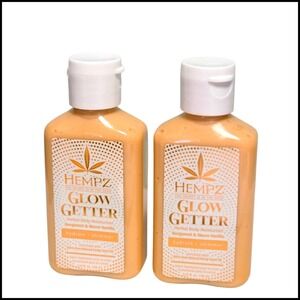Hempz Glow Getter Herbal Body Moisturizer Bergamot Warm Vanilla Shimmer 2.25 oz